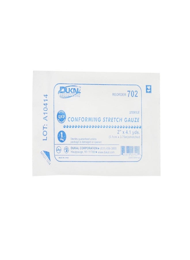 Dukal - 702 DUKAL Conforming Stretch Gauze Bandage, 2" x 4.1 yd, Sterile (Pack of 96) - Image 3